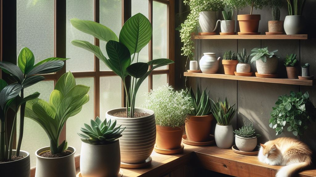 Indoor Plants for Drawing Rooms near a glass window
