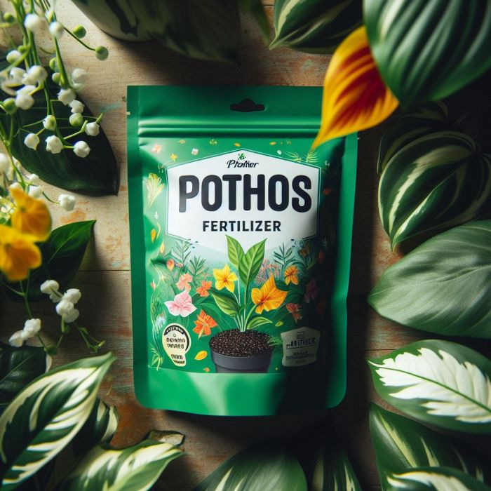 A packet of pothos fertilizer 