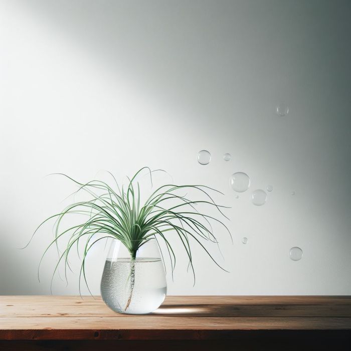 Spider plant in a glass jar