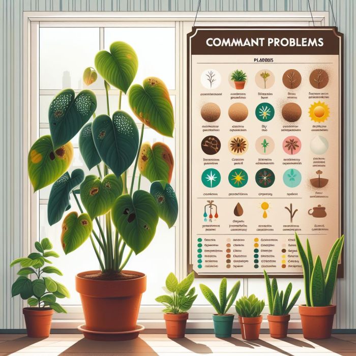 An infographic of common houseplant problem